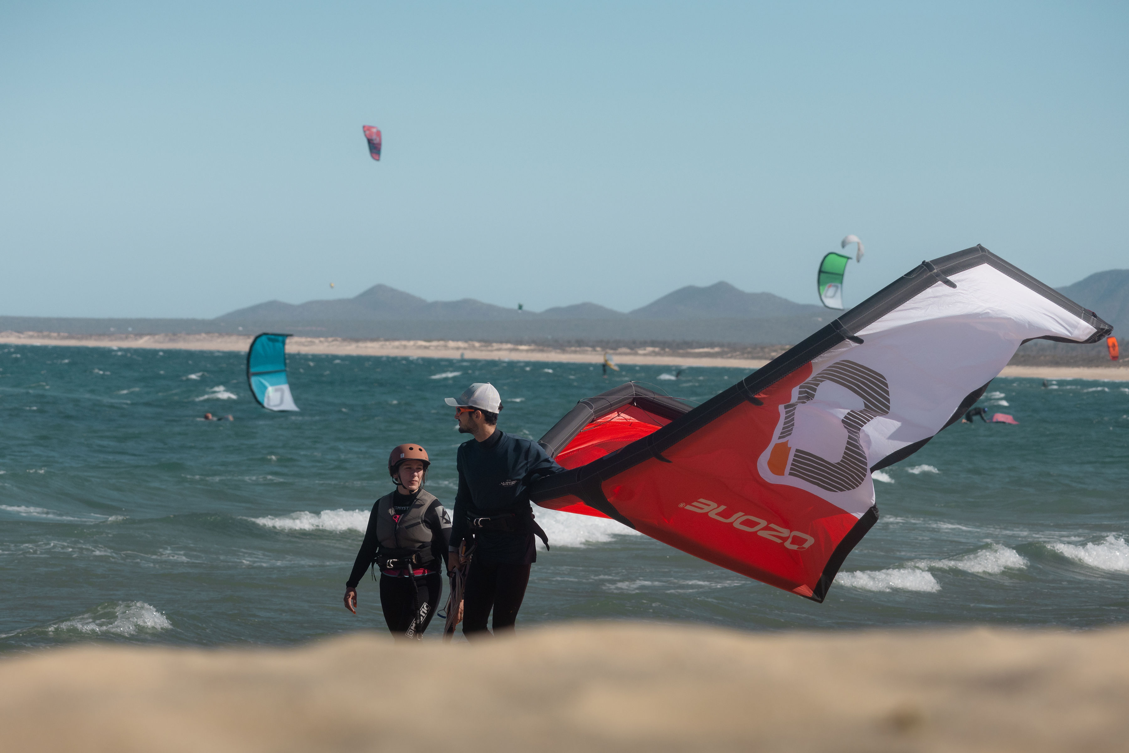 Kite session in the La Ventana lagoon